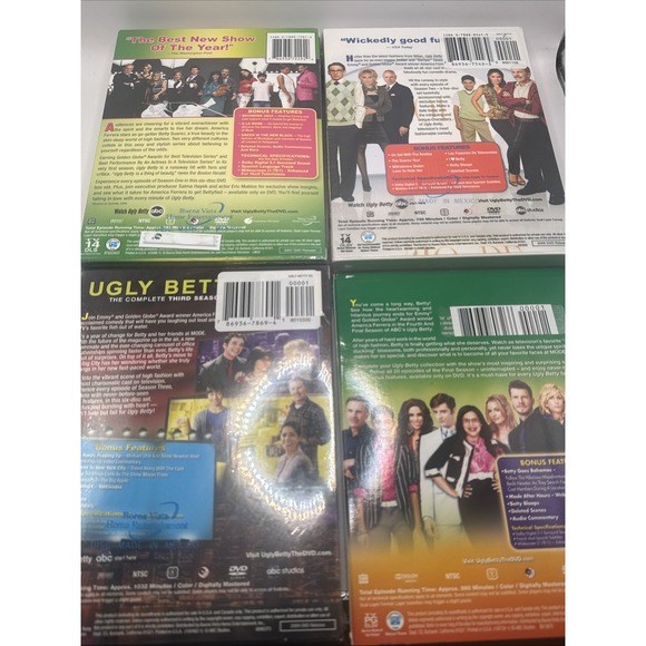 NEW SEALED Ugly Betty: Complete Series Seasons 1-4 DVD Box Sets W/ Slip Cover - Picture 2 of 2
